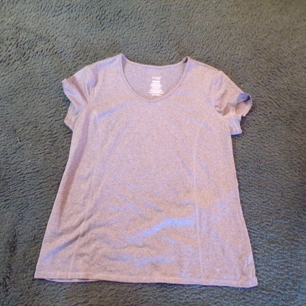 solid gray semi fitted Danskin Now t shirt